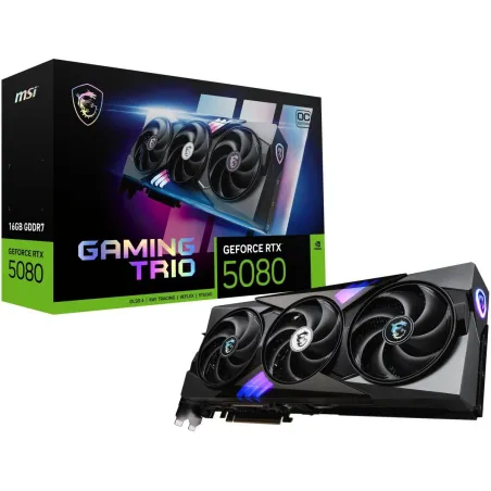 MSI Graphics Card|MSI|NVIDIA GeForce RTX 5080|16 GB|GDDR7|256 bit|PCIE 5.0 16x|Dual Slot Fansink|1xHDMI|3xDisplayPort|RTX508016G