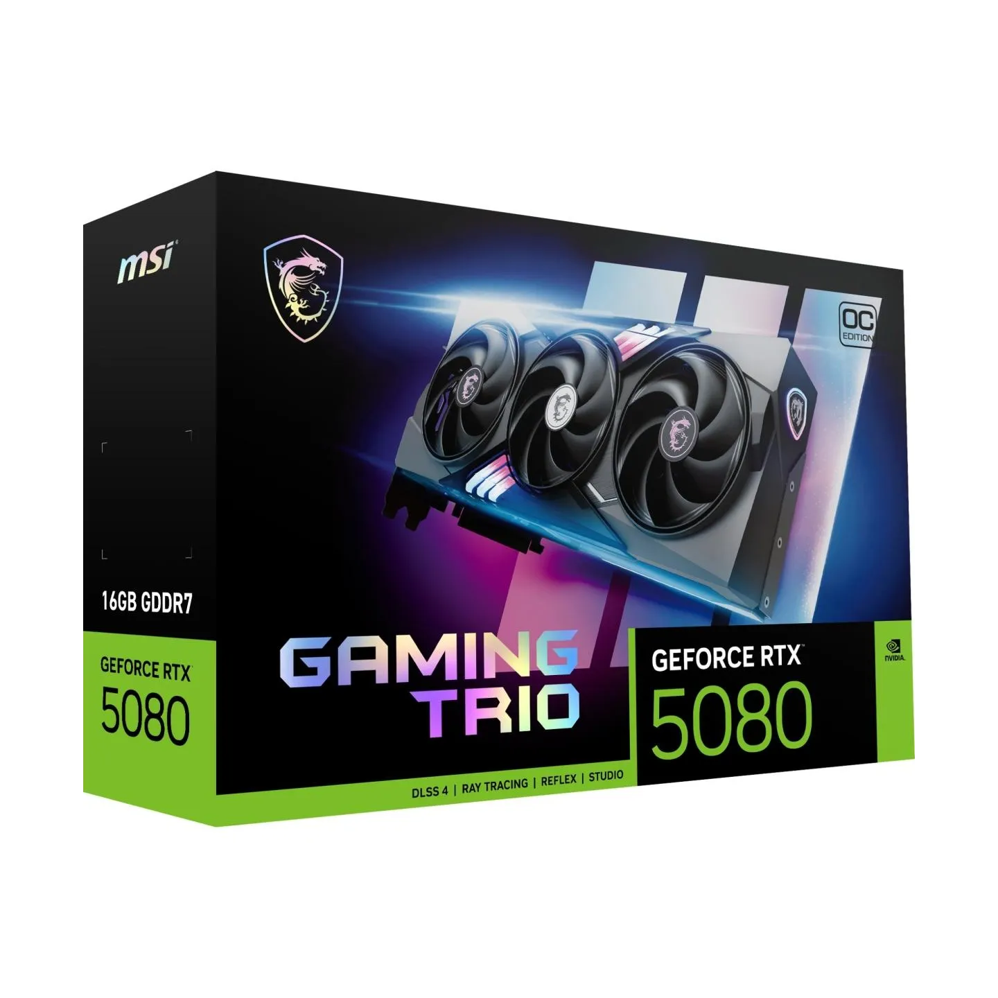 MSI Graphics Card|MSI|NVIDIA GeForce RTX 5080|16 GB|GDDR7|256 bit|PCIE 5.0 16x|Dual Slot Fansink|1xHDMI|3xDisplayPort|RTX508016G