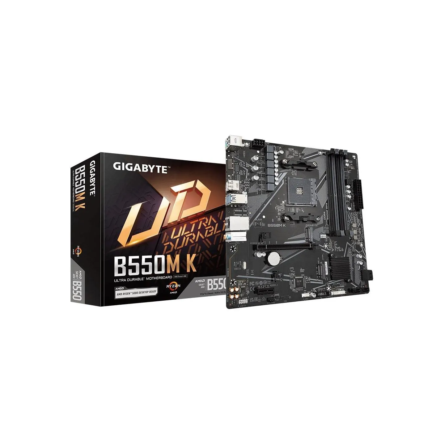 Gigabyte Mainboard|GIGABYTE|AMD B550|SAM4|Micro-ATX|Memory DDR4|Memory slots 4|1xPCI-Express 3.0 1x|1xPCI-Express 4.0 16x|2xM.2|