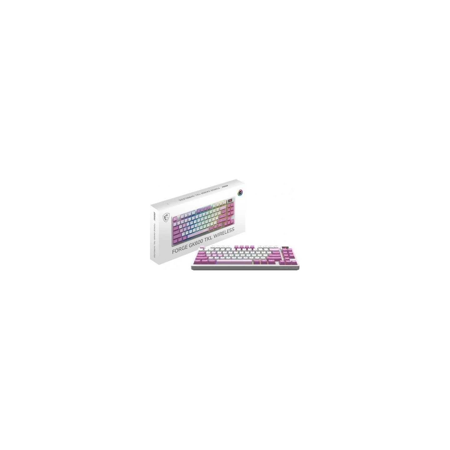MSI Gaming keyboard Forge GK600 TKL W Violet US