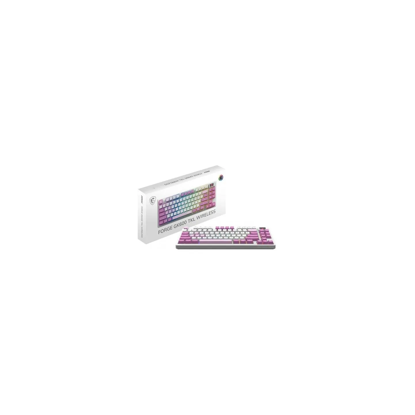MSI Gaming keyboard Forge GK600 TKL W Violet US