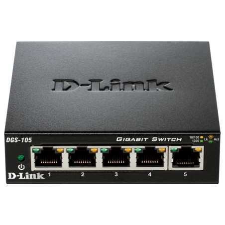 D-Link | Ethernet Switch | DGS-105/E | Unmanaged | Desktop | Gigabit Ethernet (copper) ports quantity 5 | 60 month(s)