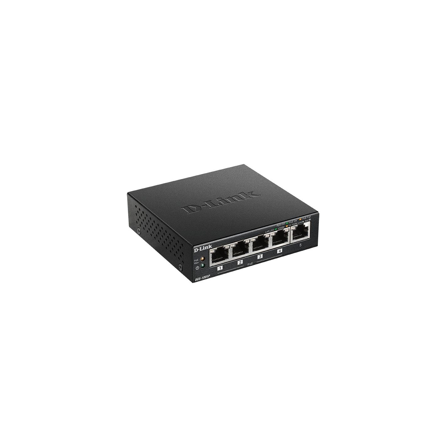 D-Link | Switch | DGS-1005P | Unmanaged | Desktop | Gigabit Ethernet (copper) ports quantity 5 | Power over Ethernet (PoE) ports