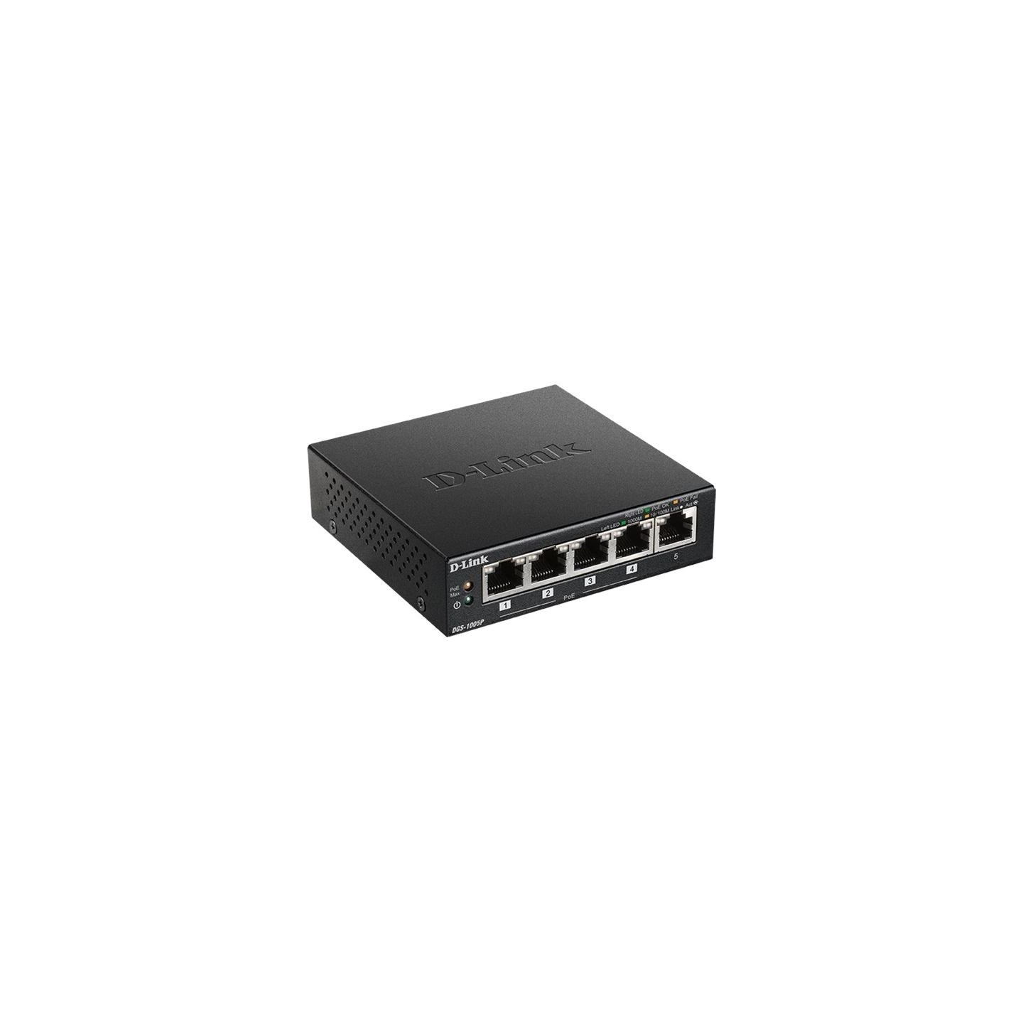 D-Link | Switch | DGS-1005P | Unmanaged | Desktop | Gigabit Ethernet (copper) ports quantity 5 | Power over Ethernet (PoE) ports