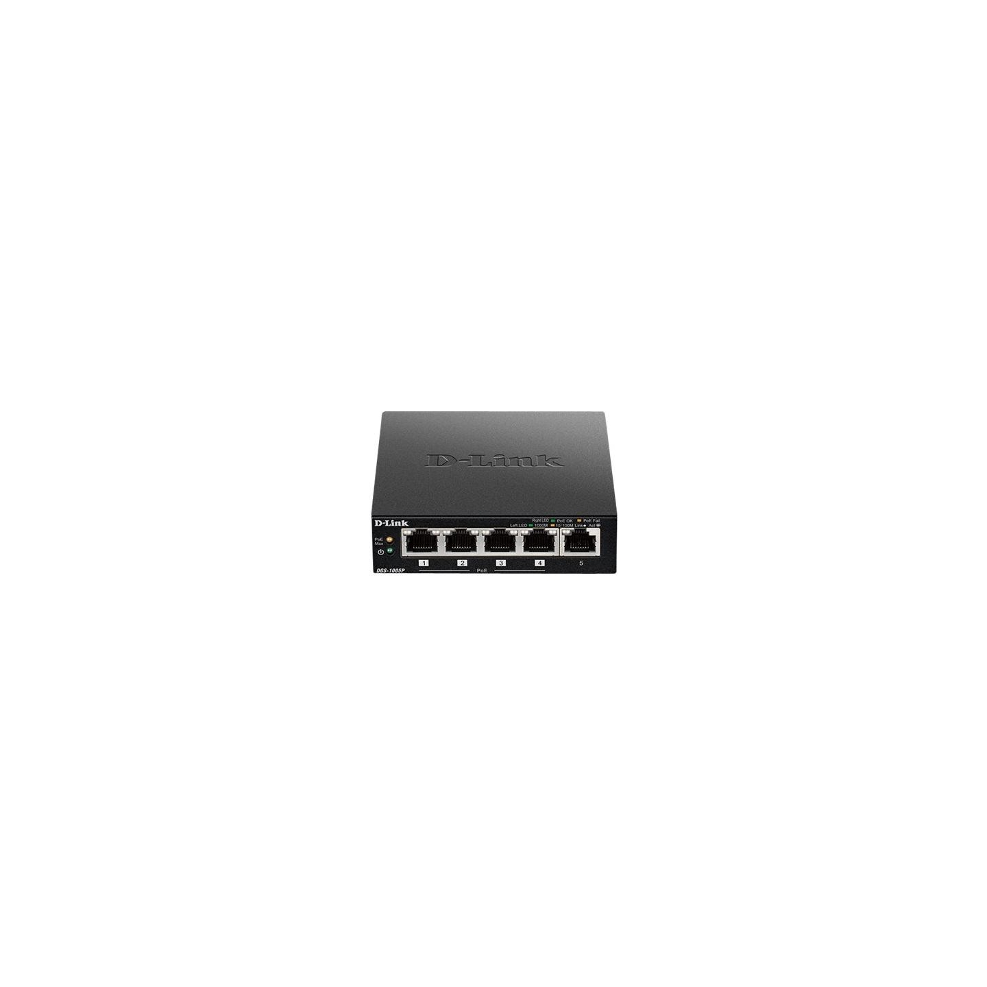 D-Link | Switch | DGS-1005P | Unmanaged | Desktop | Gigabit Ethernet (copper) ports quantity 5 | Power over Ethernet (PoE) ports