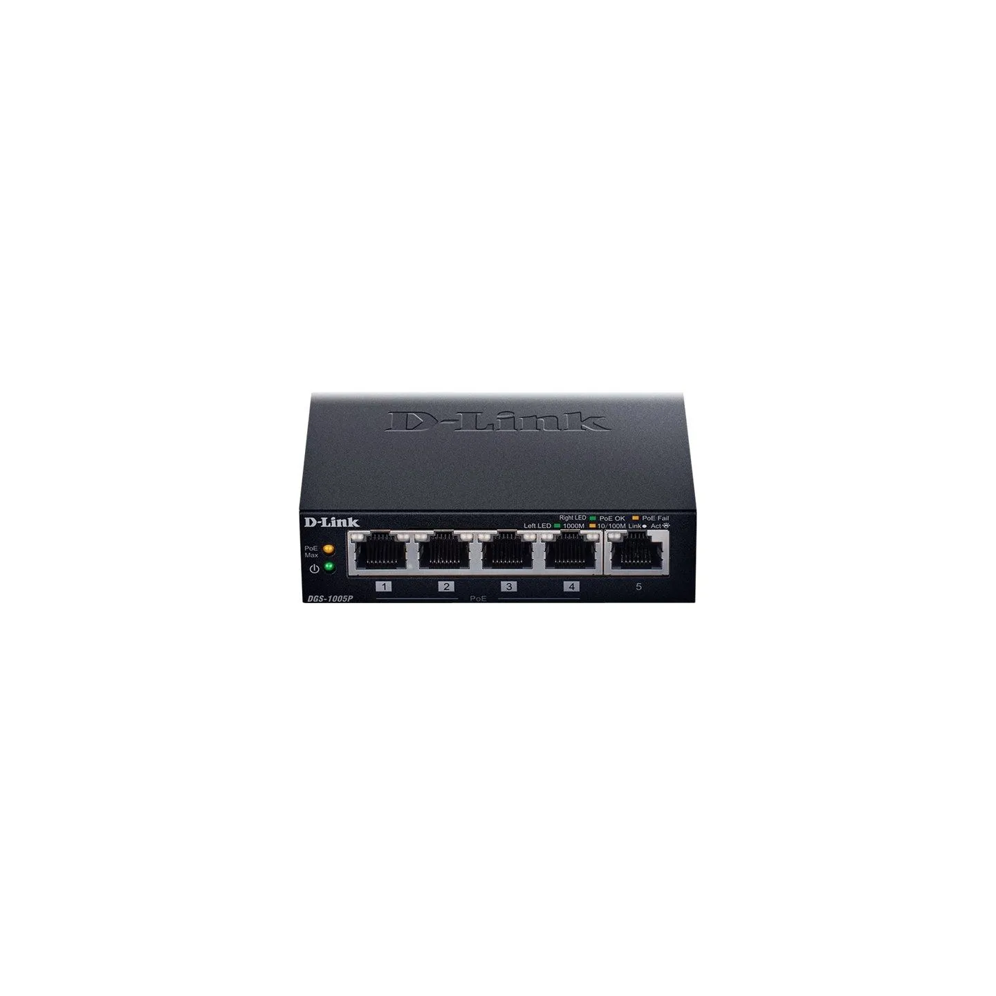 D-Link | Switch | DGS-1005P | Unmanaged | Desktop | Gigabit Ethernet (copper) ports quantity 5 | Power over Ethernet (PoE) ports