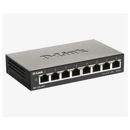 D-Link | Smart Gigabit Ethernet Switch | DGS-1100-08V2 | Managed | Desktop | Power supply type External | 24 month(s)