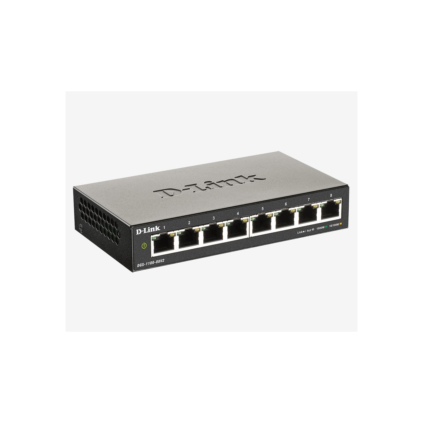D-Link | Smart Gigabit Ethernet Switch | DGS-1100-08V2 | Managed | Desktop | Power supply type External | 24 month(s)