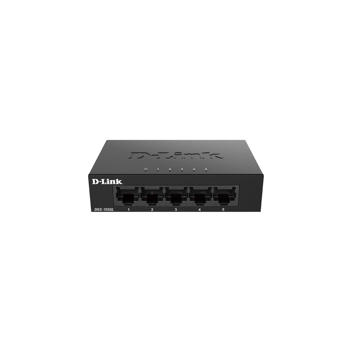 D-Link | Ethernet Switch | DGS-105GL/E | Unmanaged | Desktop | Gigabit Ethernet (copper) ports quantity 5 | 60 month(s)