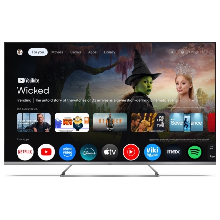 Sharp 4K QLED MiniLED TV | 50JP7265E | 50 | Smart TV | Google TV | UHD | Silver