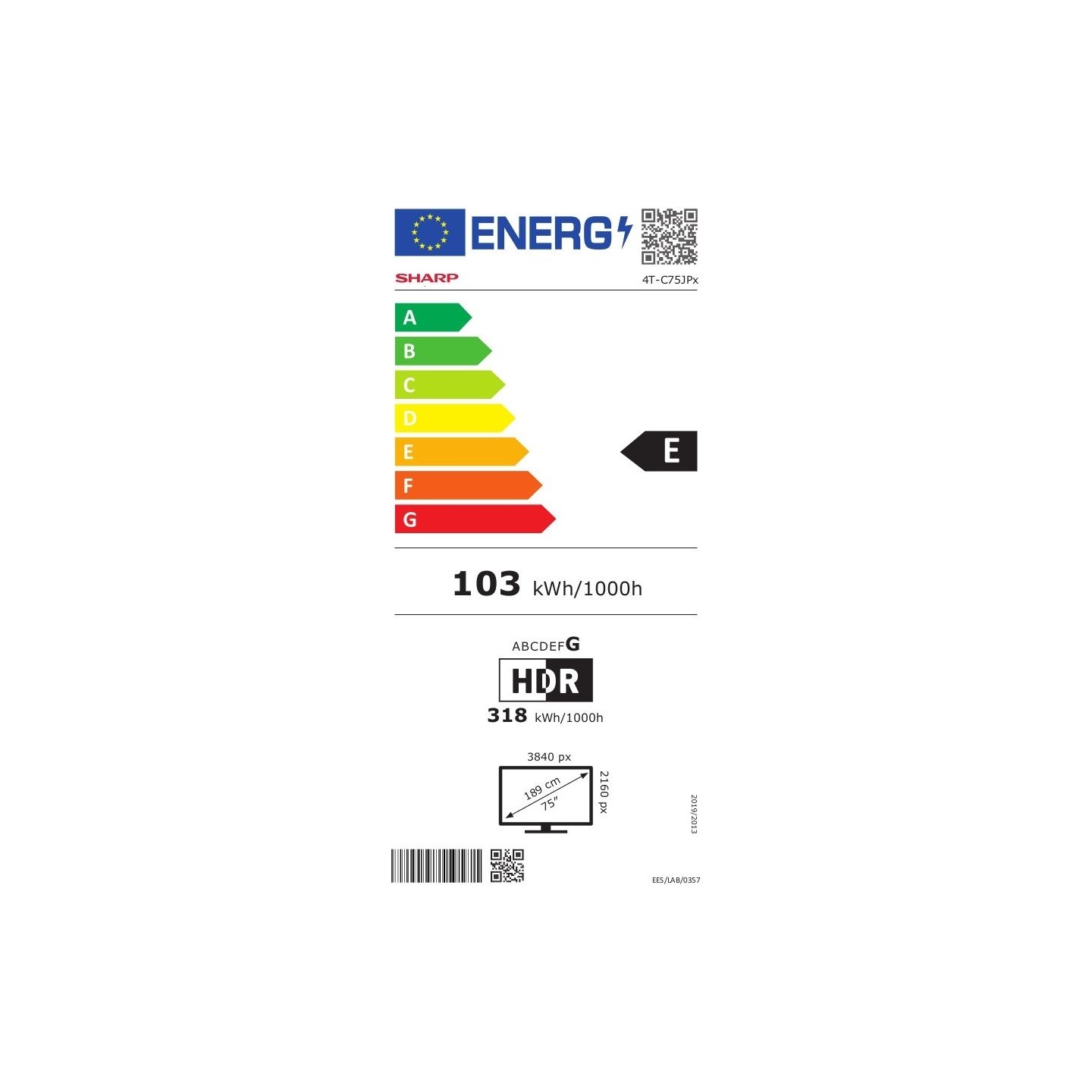 Sharp 4K QLED TV | 75JP7265E | 75 | Smart TV | Google TV | UHD