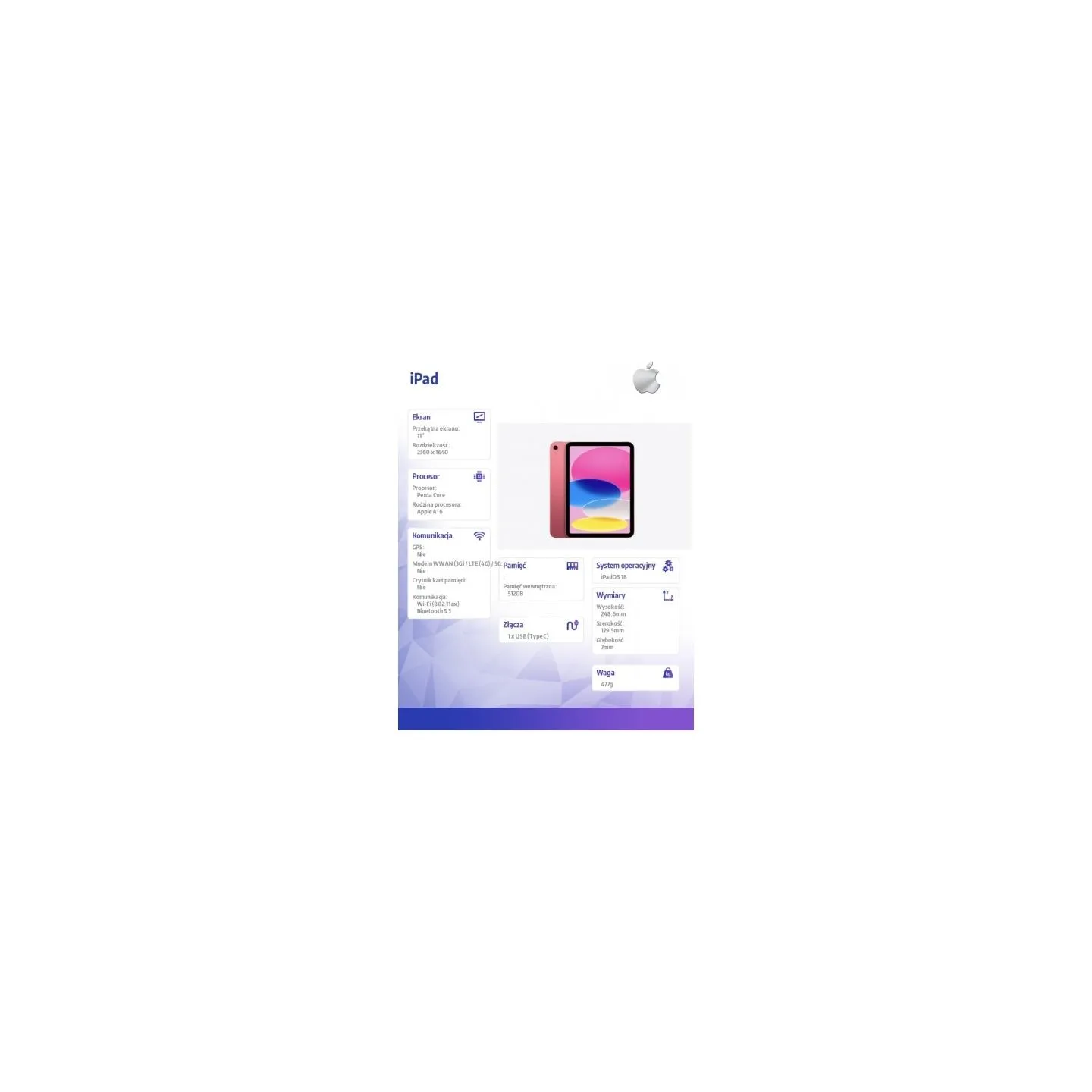 Apple IPAD WIFI 11-inch 512GB PINK