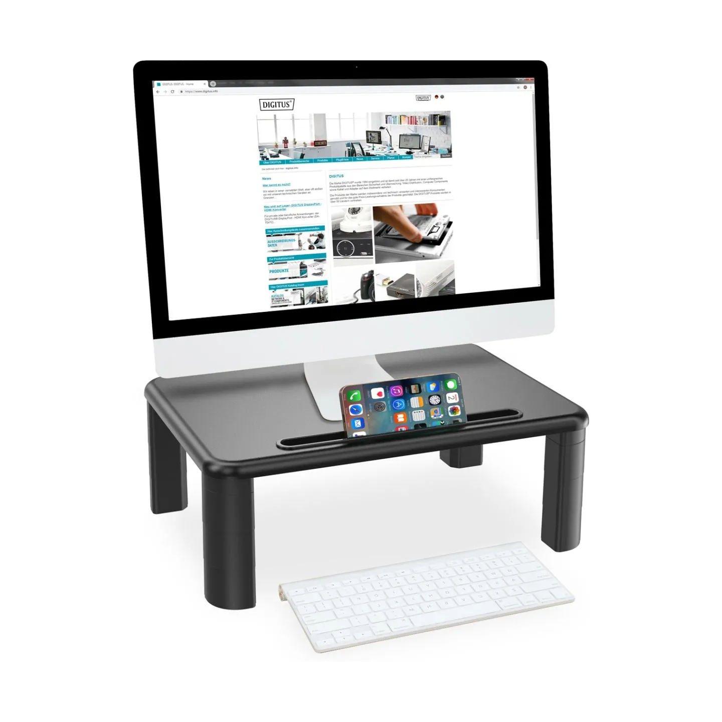 Digitus Desk Mount | DA-90458 | Adjustable Height | Maximum weight (capacity) 10 kg | Black
