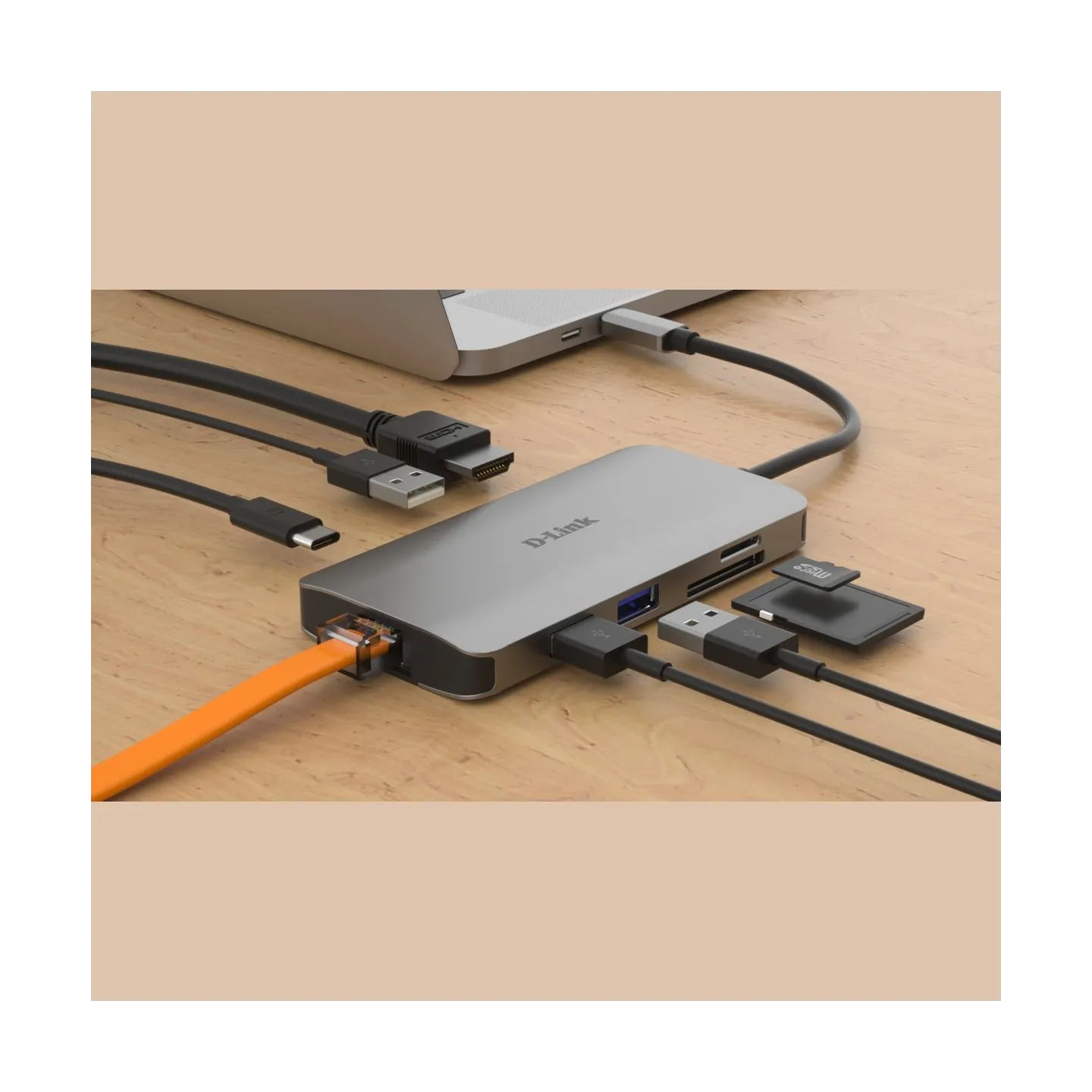 D-Link | 8-in-1 USB-C Hub with HDMI/Ethernet/Card Reader/Power Delivery | DUB-M810 | USB hub | USB Type-C