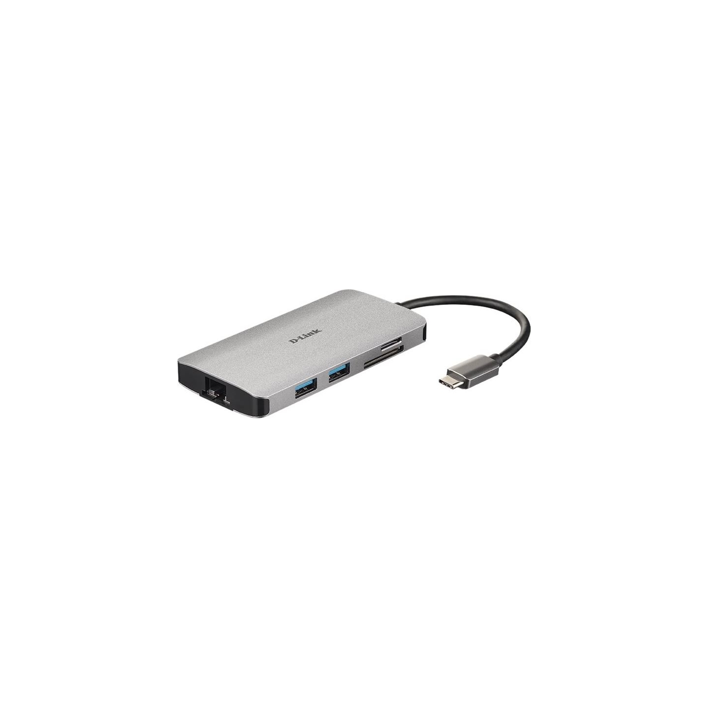 D-Link | 8-in-1 USB-C Hub with HDMI/Ethernet/Card Reader/Power Delivery | DUB-M810 | USB hub | USB Type-C