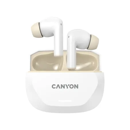 Canyon headset HEXAGON 7 TWS ANC+ENC Wireless Charge White Beige