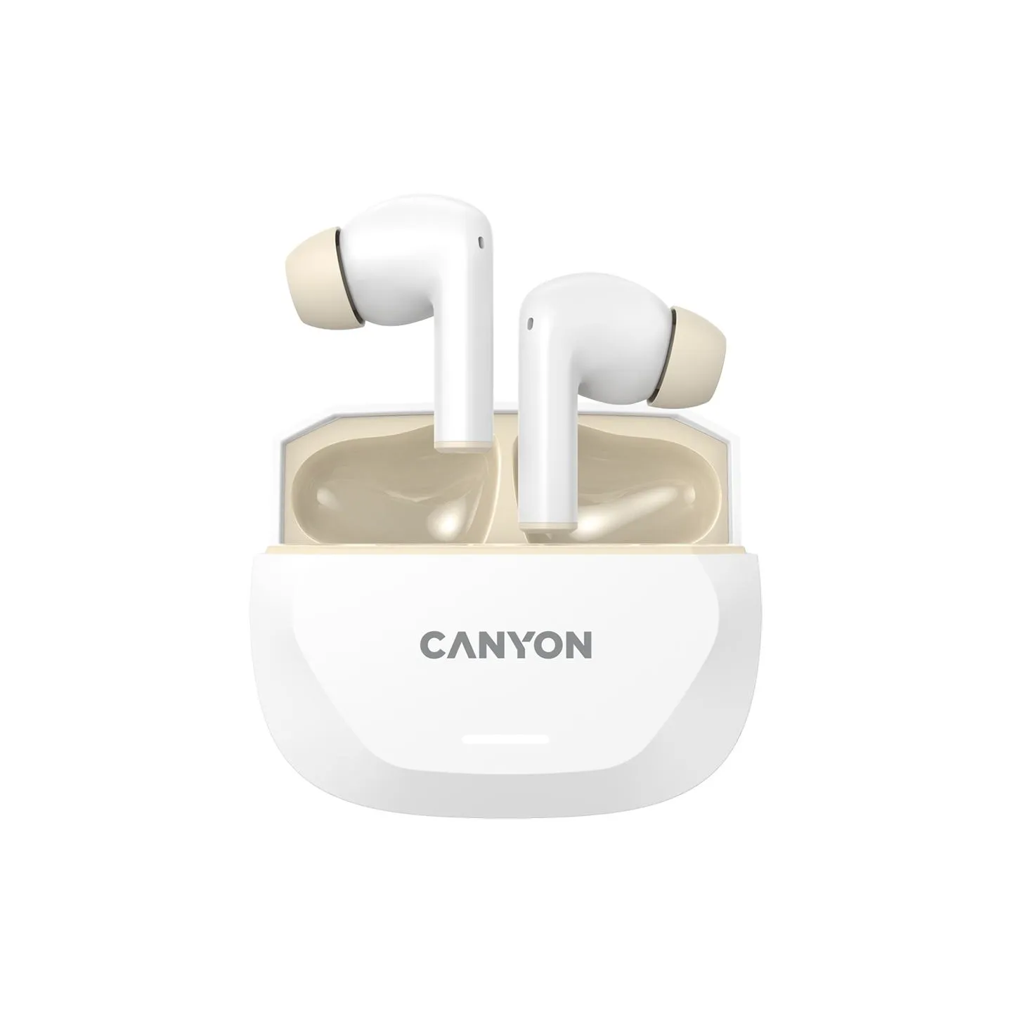 Canyon headset HEXAGON 7 TWS ANC+ENC Wireless Charge White Beige