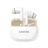 Canyon headset HEXAGON 7 TWS ANC+ENC Wireless Charge White Beige