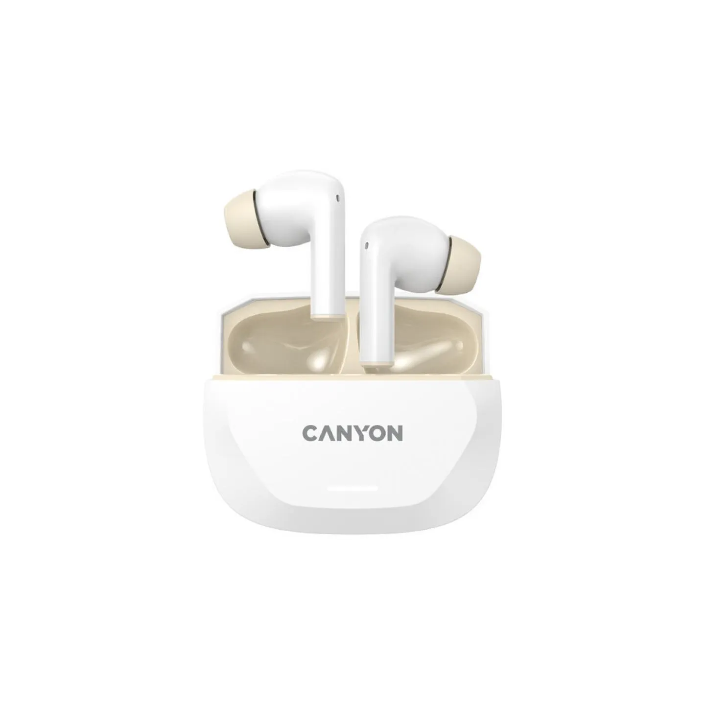 Canyon headset HEXAGON 7 TWS ANC+ENC Wireless Charge White Beige