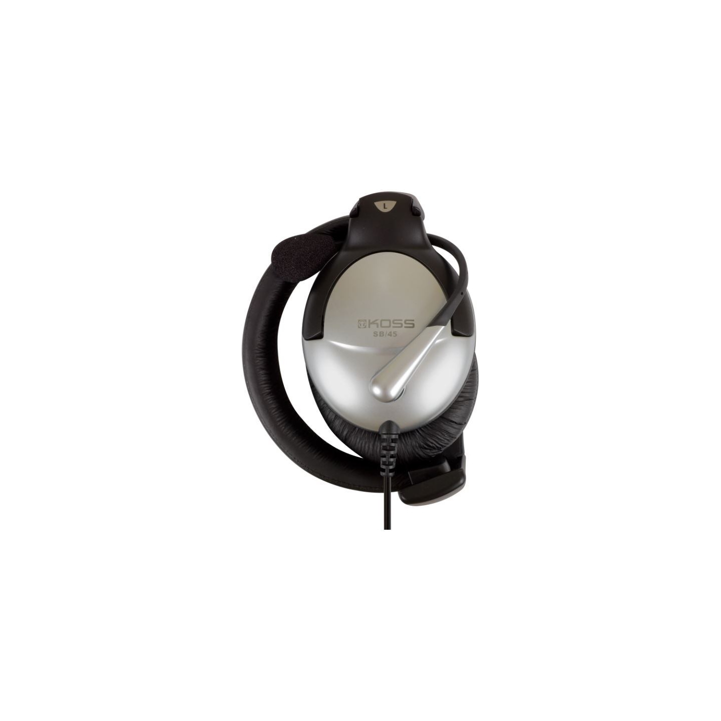 Koss | Headphones | SB45 | Wired | On-Ear | Microphone | Silver/Black | Noise canceling