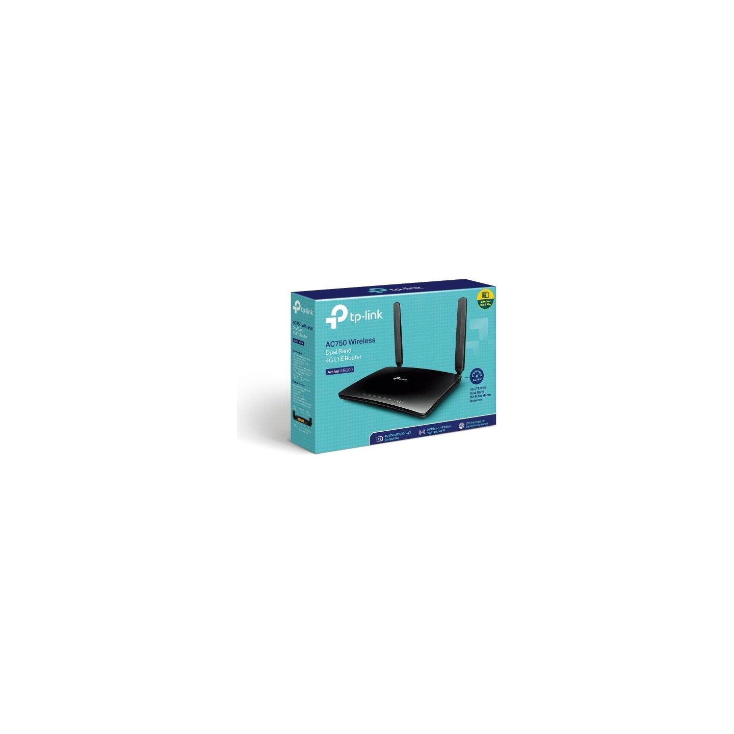 Tp-Link | 4G LTE Router | Archer MR200 | 802.11ac | 300+433 Mbit/s | 10/100 Mbit/s | Ethernet LAN (RJ-45) ports 3 | Mesh Support