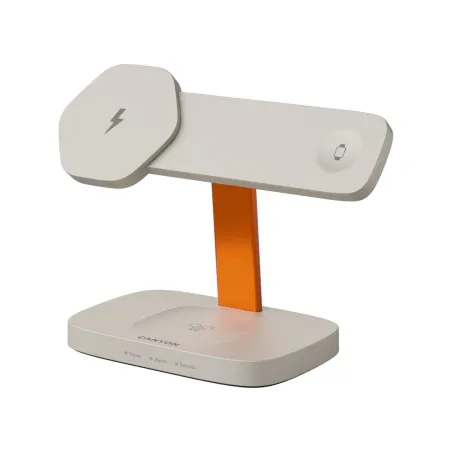 Canyon Wireless Charging Station Hexagon 310 3in1 LightGrey/Orange