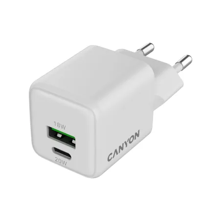 Canyon charger CU20AC GaN 20W 1xPD 1xQC EU White