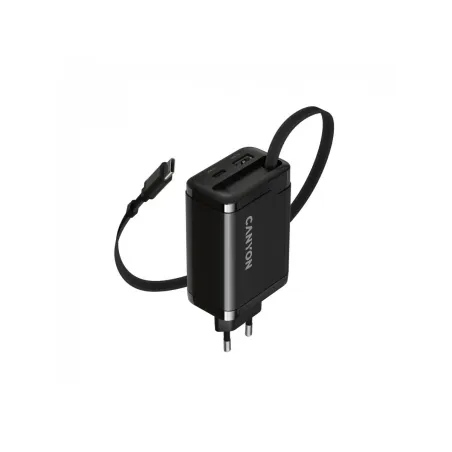 Canyon charger OnCharge 65RC Build-In Cable USB-C 65W 1xPD 1xQC EU Black