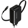 Canyon charger OnCharge 65RC Build-In Cable USB-C 65W 1xPD 1xQC EU Black