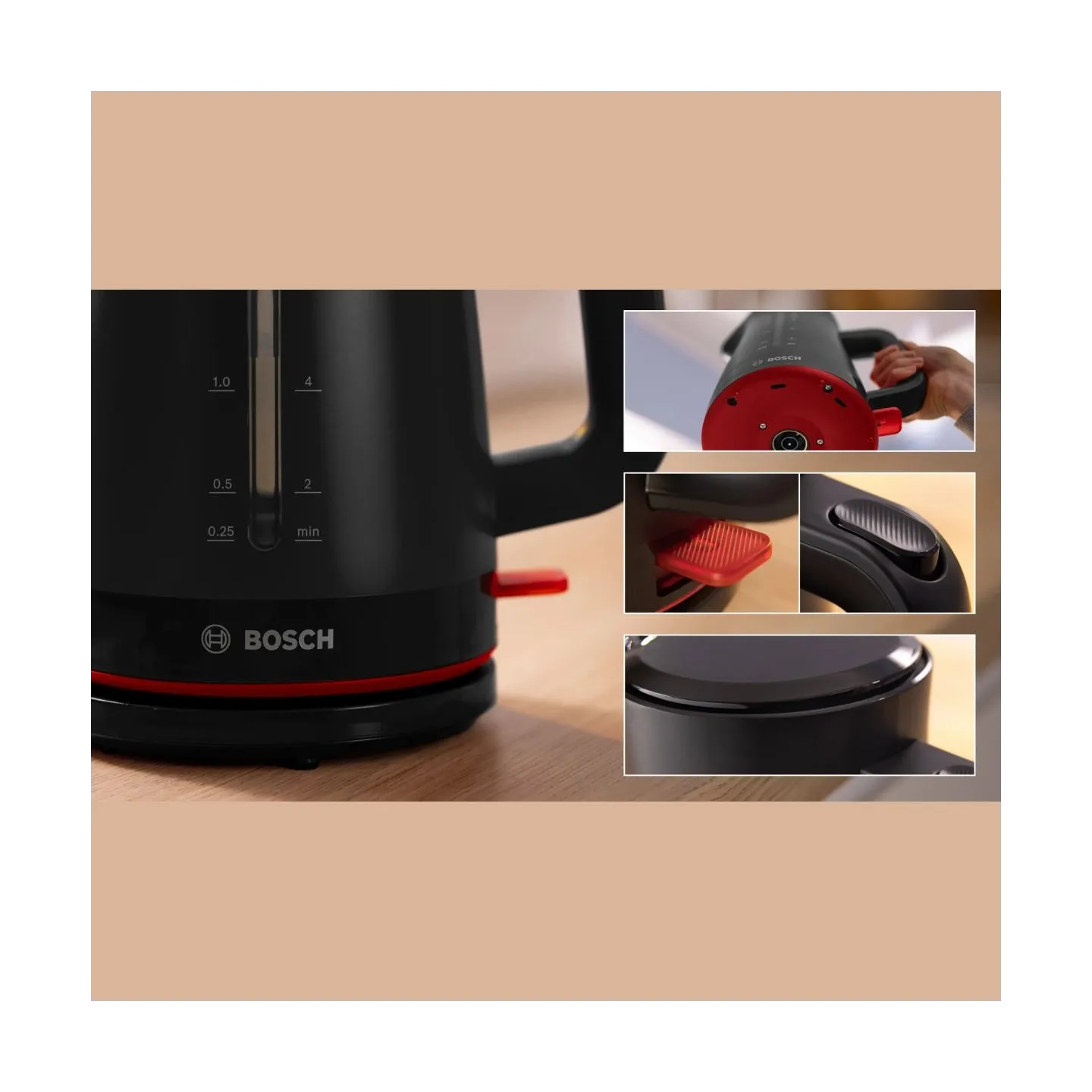 Bosch Kettle | TWK3M123 MyMoment | Electric | 2400 W | 1.7 L | Plastic | 360° rotational base | Black