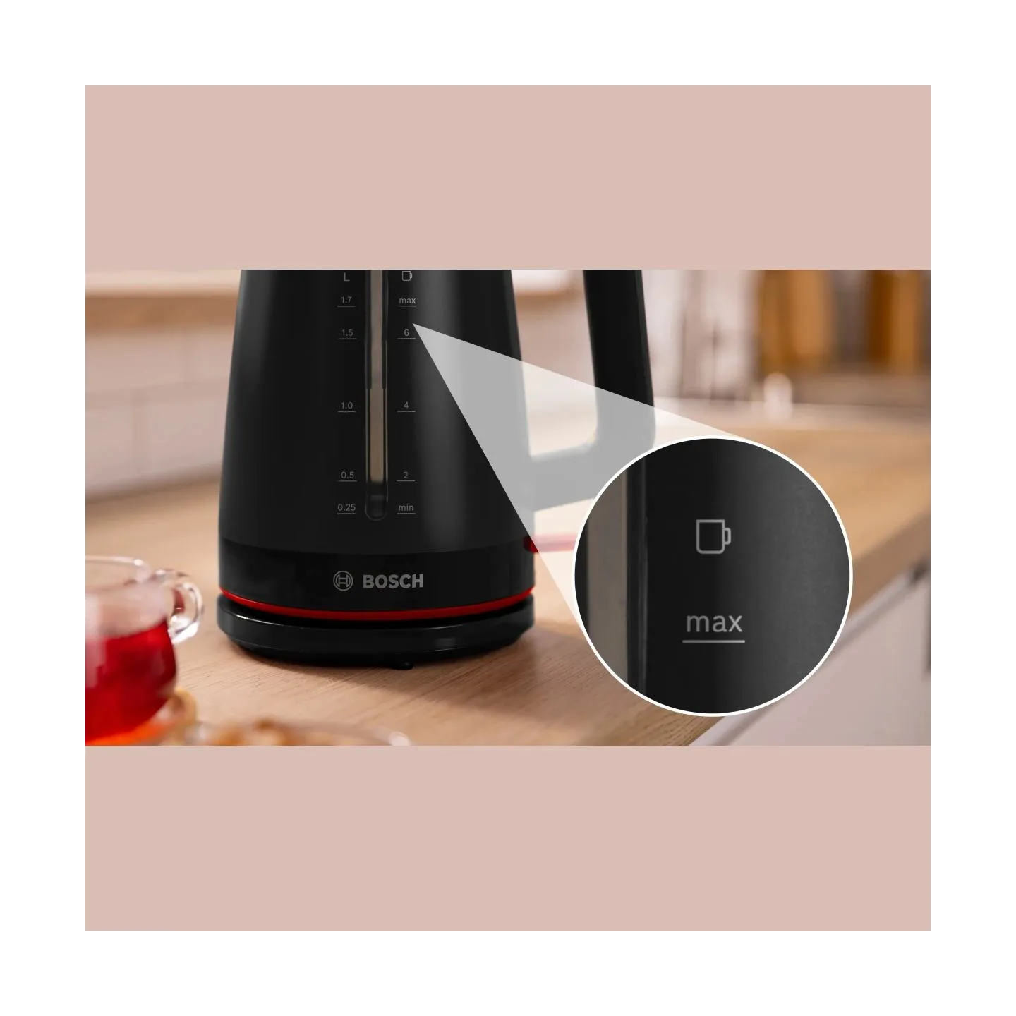 Bosch Kettle | TWK3M123 MyMoment | Electric | 2400 W | 1.7 L | Plastic | 360° rotational base | Black