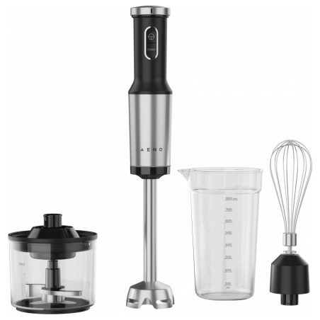 Aeno Hand Blender, 1200W in CB, Black, Tiger Teeth Cutter, Whisk, Food Processor, Cup
