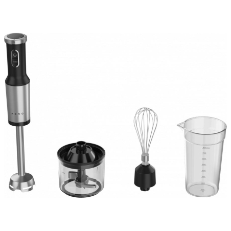 Aeno Hand Blender, 1200W in CB, Black, Tiger Teeth Cutter, Whisk, Food Processor, Cup