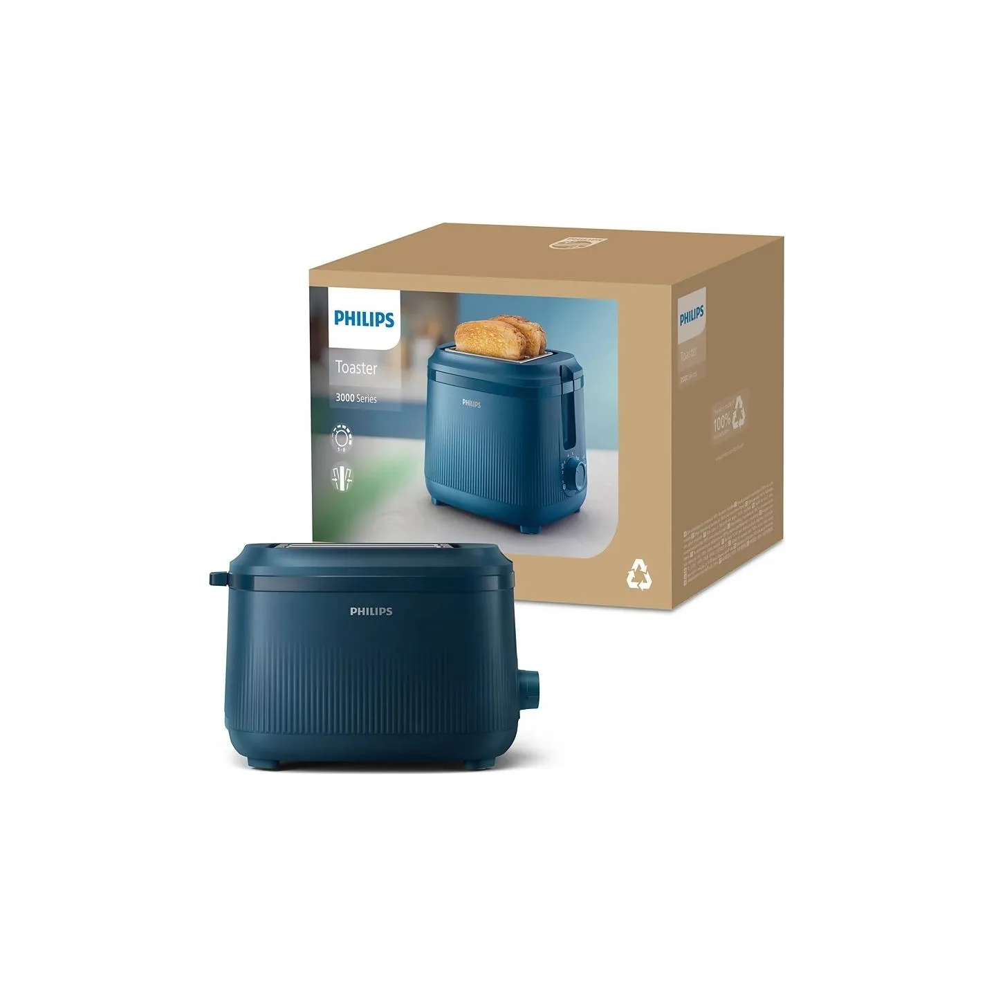Philips | Toaster | HD2511/70 3000 series | Power 830 W | Number of slots 2 | Housing material Plastic