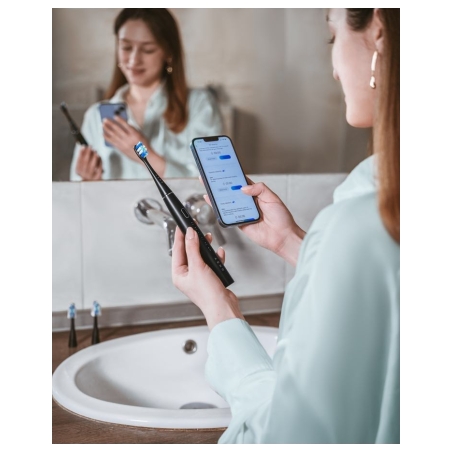 Aeno SMART Sonic Electric toothbrush, DB2S: Black, 4modes +8 smart, wireless charging, 46000rpm, 90 days without charging, IPX7