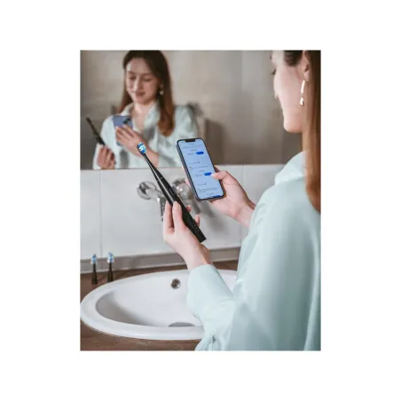 Aeno SMART Sonic Electric toothbrush, DB2S: Black, 4modes +8 smart, wireless charging, 46000rpm, 90 days without charging, IPX7