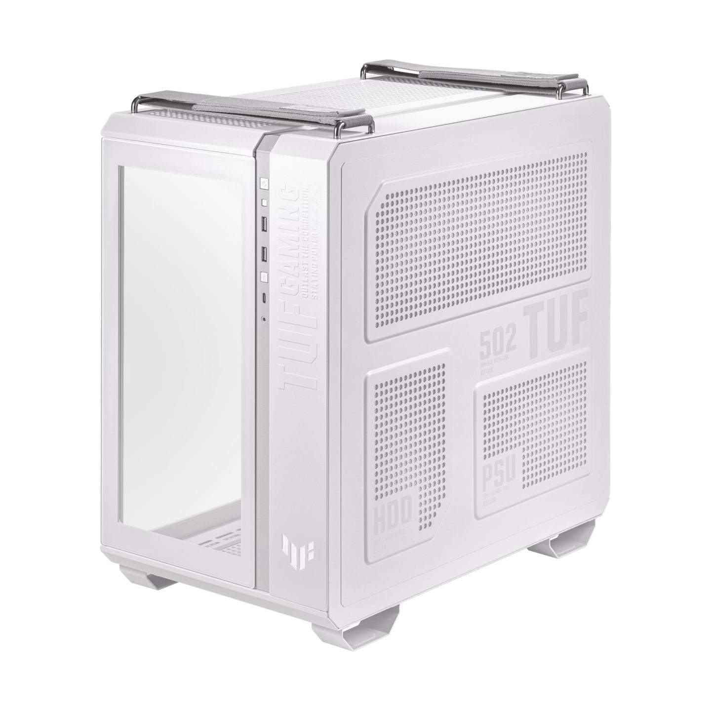 Asus Case|ASUS|TUF Gaming GT502|MidiTower|Case product features Transparent panel|Not included|ATX|MicroATX|MiniITX|Colour White