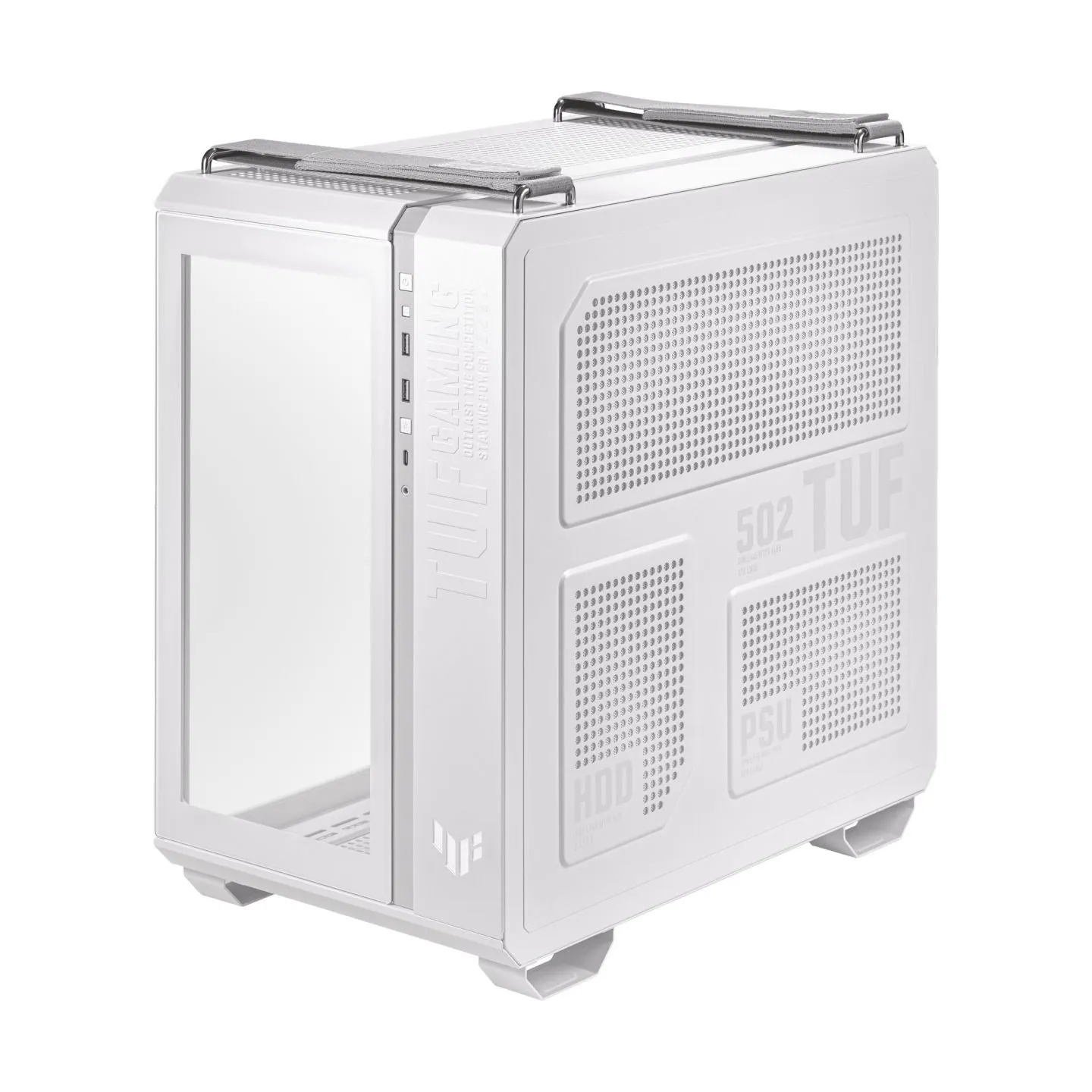 Asus Case|ASUS|TUF Gaming GT502|MidiTower|Case product features Transparent panel|Not included|ATX|MicroATX|MiniITX|Colour White