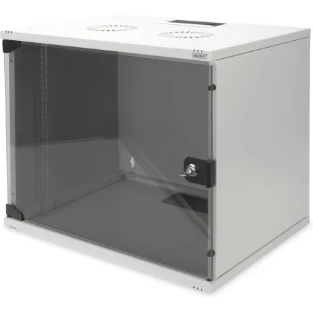 Digitus | 9U wall mounting cabinet | DN-19 09-U-S-1 | Safety class rating IP20. Lockable safety-glass door. 200° door opening an