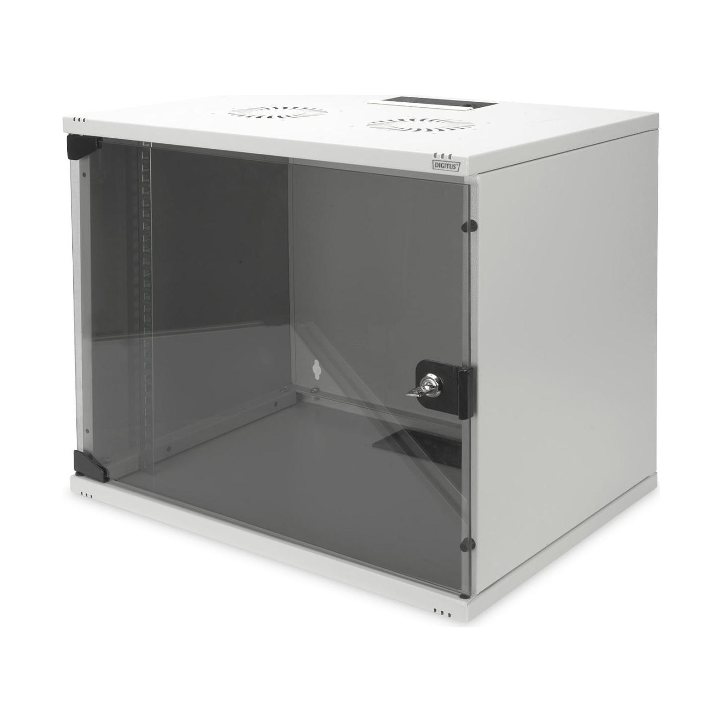 Digitus | 9U wall mounting cabinet | DN-19 09-U-S-1 | Safety class rating IP20. Lockable safety-glass door. 200° door opening an