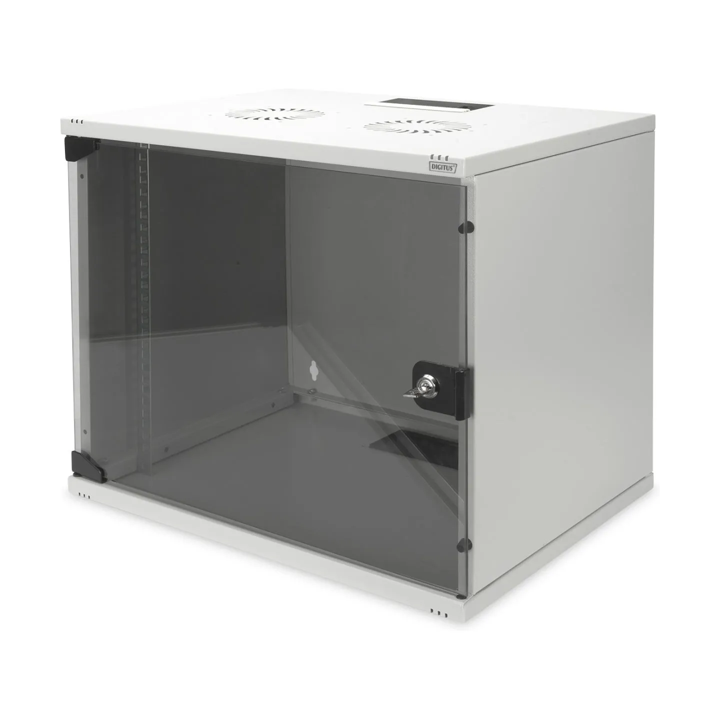 Digitus | 9U wall mounting cabinet | DN-19 09-U-S-1 | Safety class rating IP20. Lockable safety-glass door. 200° door opening an
