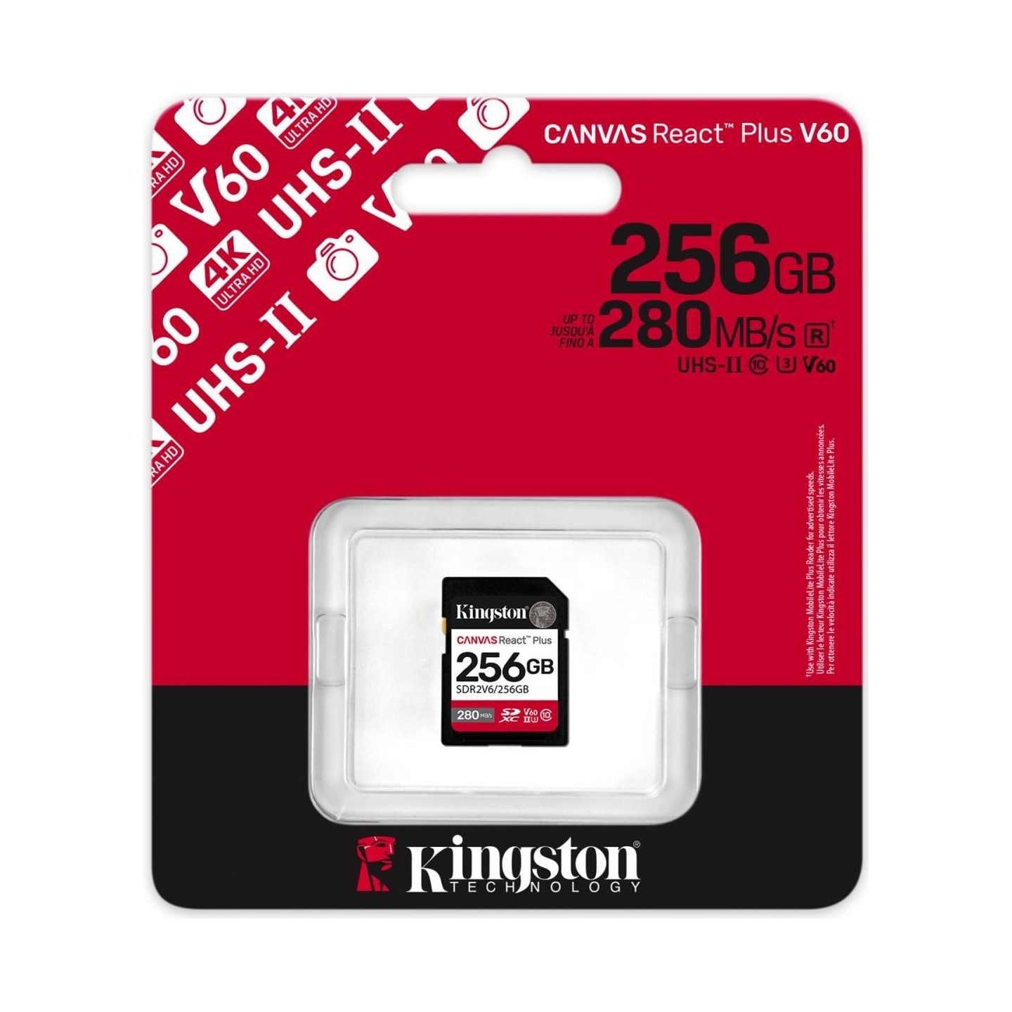 Kingston 256GB Canvas React Plus SDXC