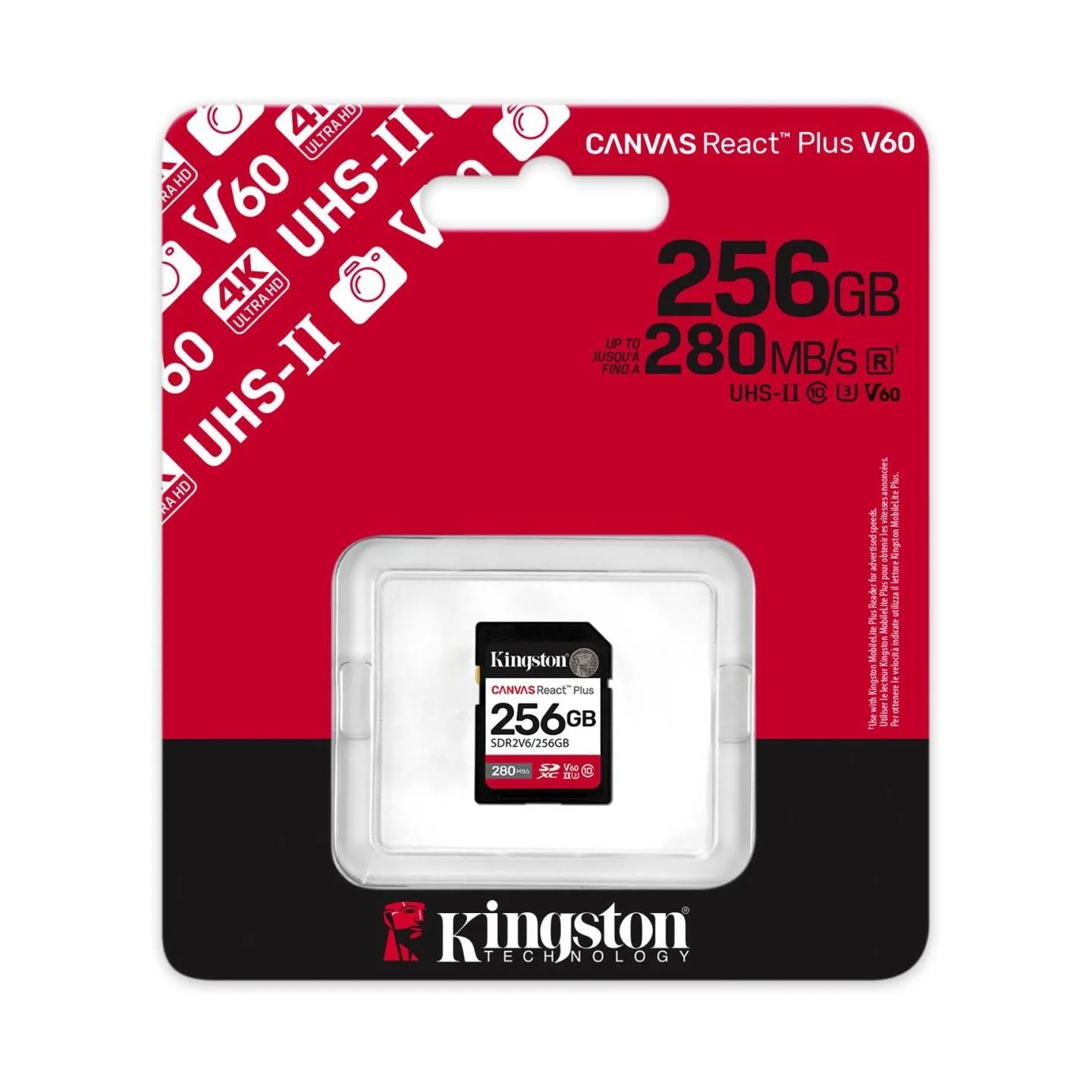 Kingston 256GB Canvas React Plus SDXC