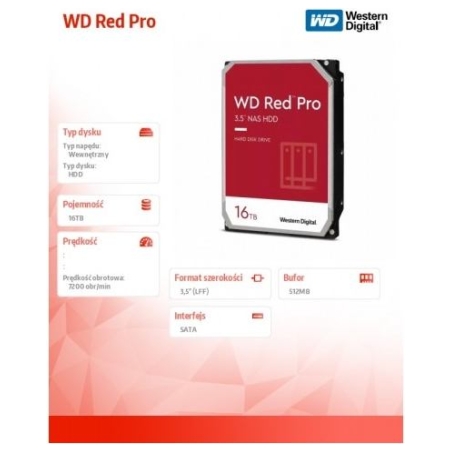 WD Red Pro 16TB 6Gb/s SATA HDD
