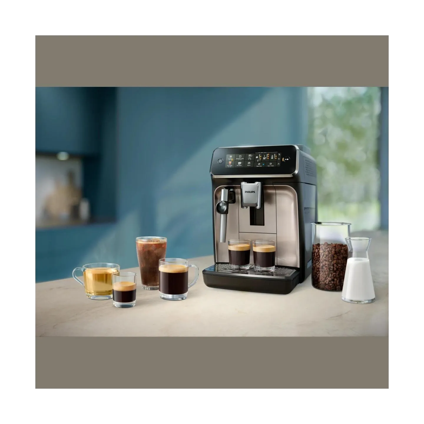 Philips Coffee Maker | EP3329/70 Series 3300 | Pump pressure 15 bar | Built-in milk frother | Fully Automatic | 1500 W | Black