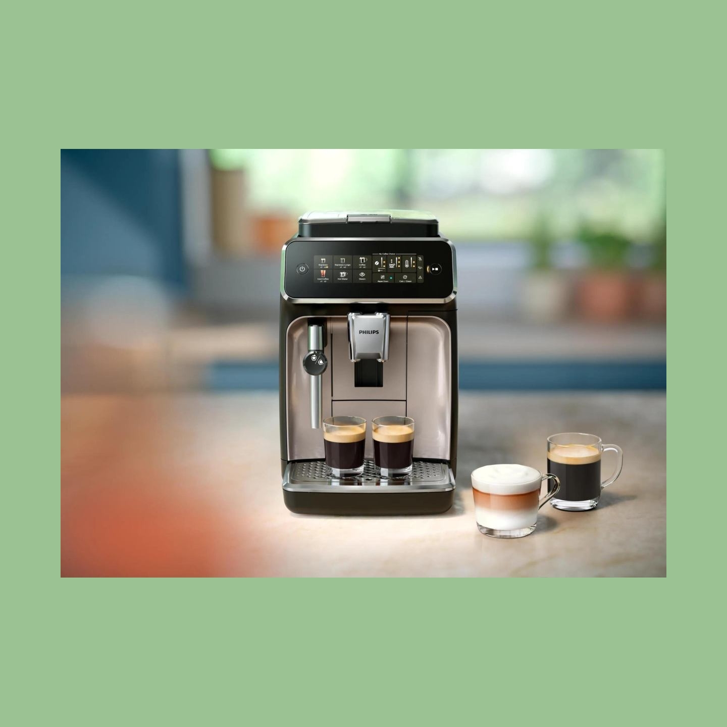 Philips Coffee Maker | EP3329/70 Series 3300 | Pump pressure 15 bar | Built-in milk frother | Fully Automatic | 1500 W | Black