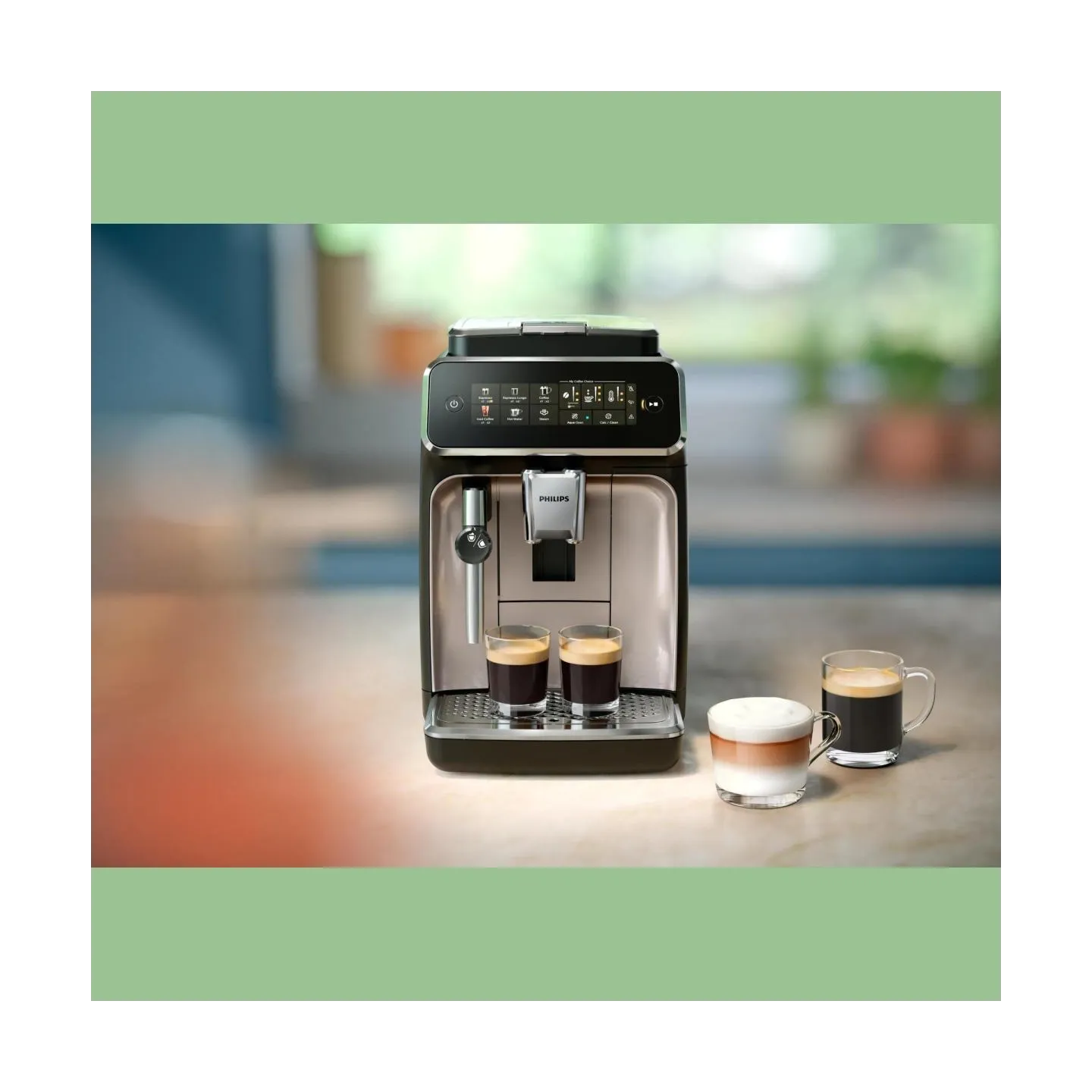 Philips Coffee Maker | EP3329/70 Series 3300 | Pump pressure 15 bar | Built-in milk frother | Fully Automatic | 1500 W | Black