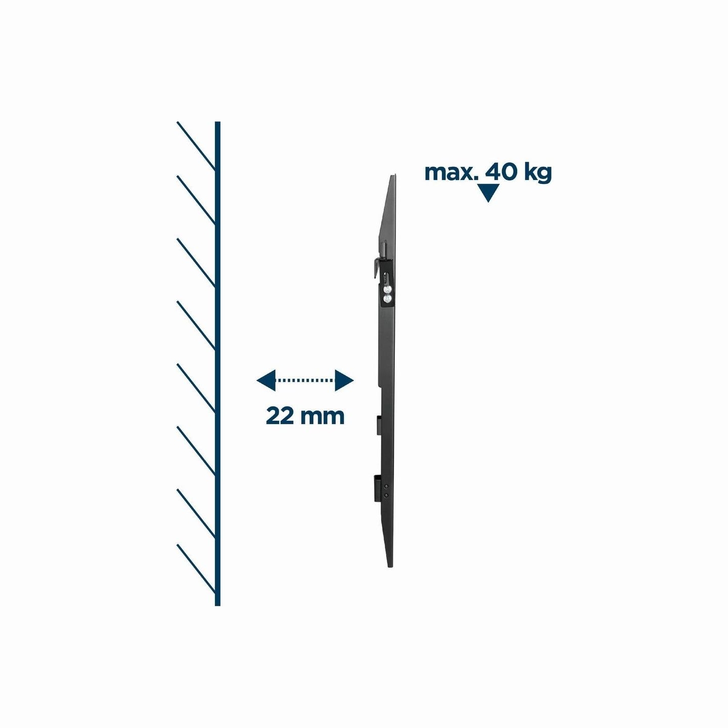 Gembird | Wall mount | WM-70F-02 | Fixed | 37-70 " | Black