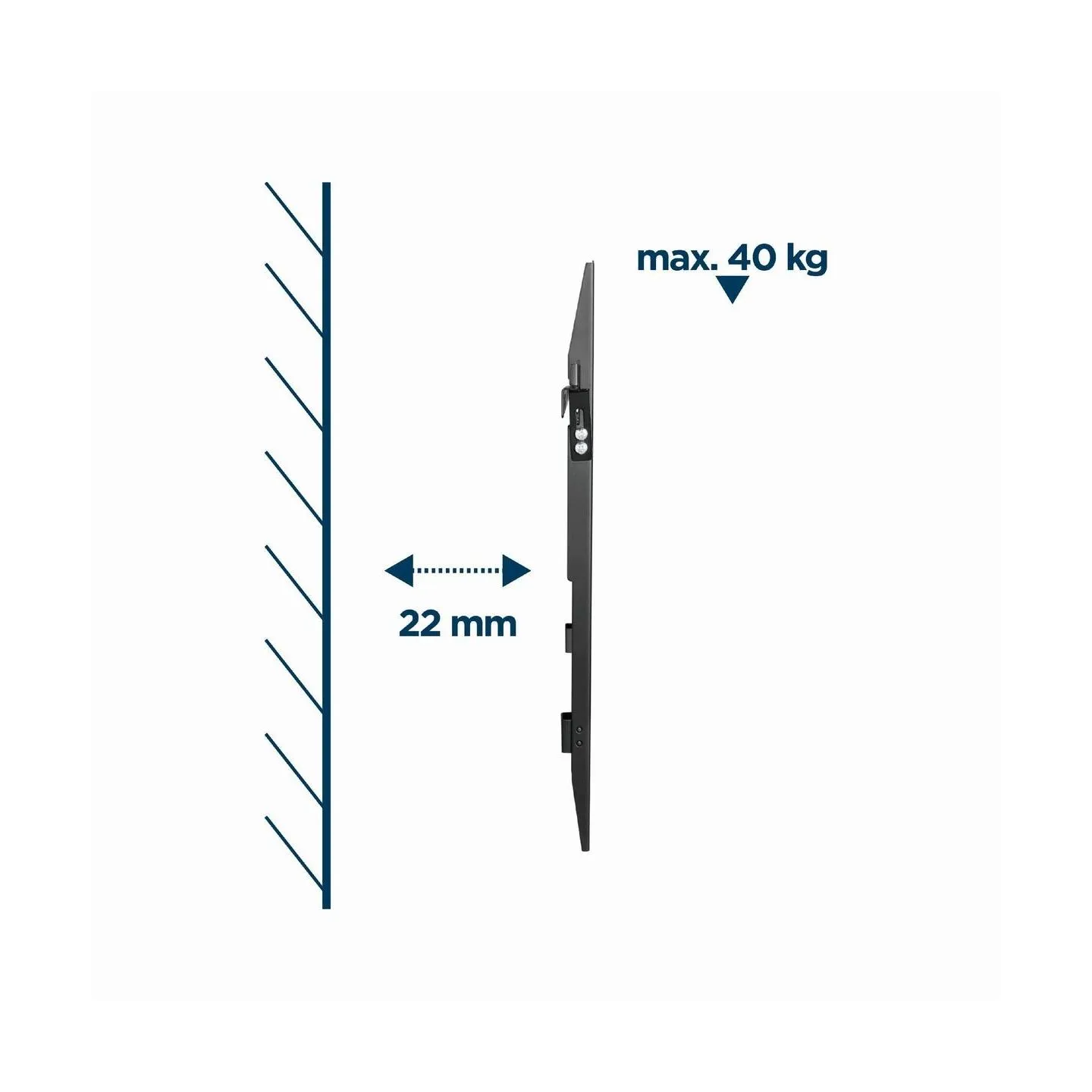 Gembird | Wall mount | WM-70F-02 | Fixed | 37-70 " | Black