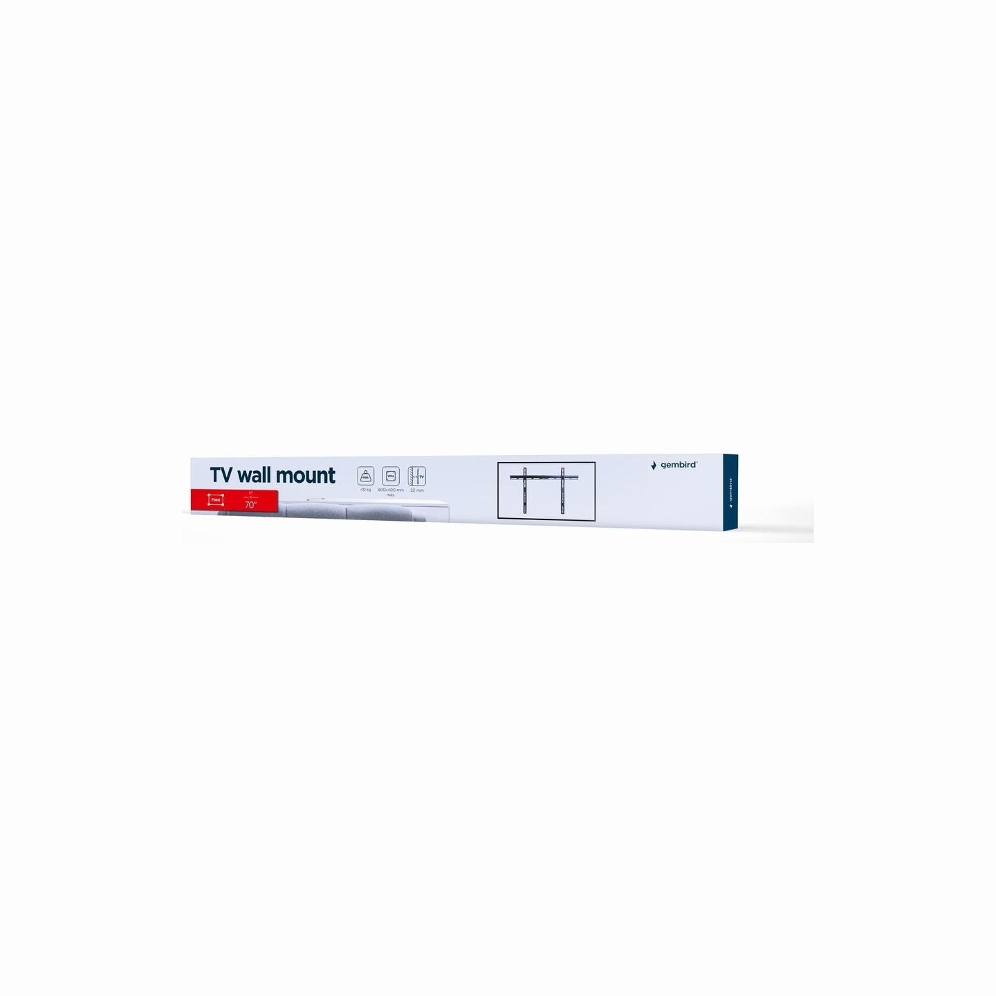 Gembird | Wall mount | WM-70F-02 | Fixed | 37-70 " | Black